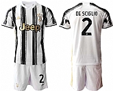 2020-21 Juventus 2 DE SCIGLIO Home Soccer Jersey,baseball caps,new era cap wholesale,wholesale hats